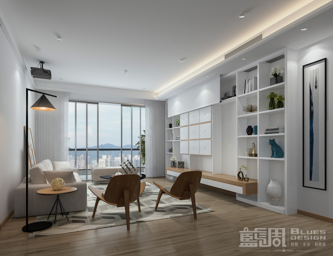 深圳尚峰私宅設(shè)計-客廳 | 藍調(diào)設(shè)計